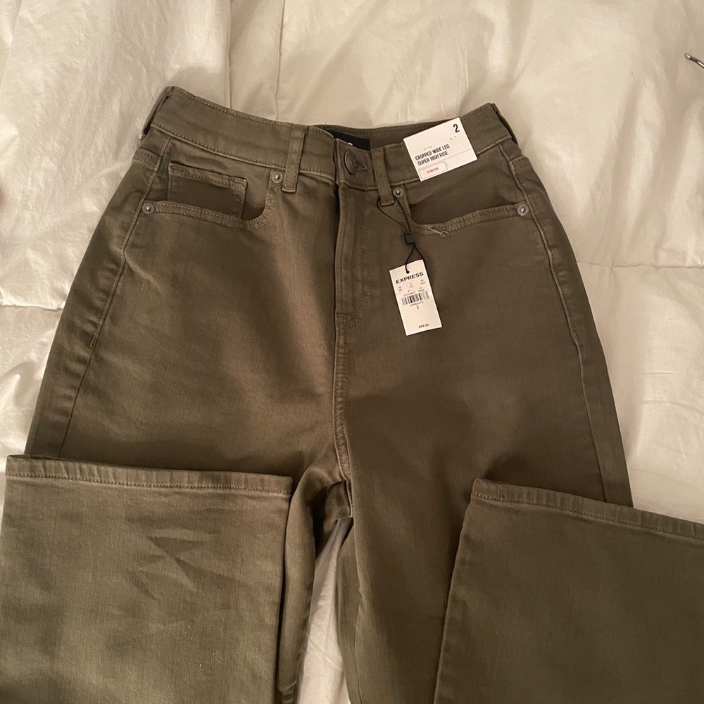 cropped wide leg jeans